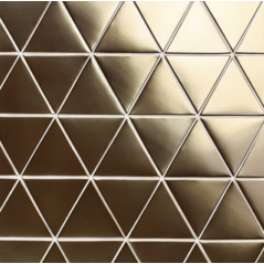 Carrelage triangle doré brillant 18x15.90cm, natuctriangle or