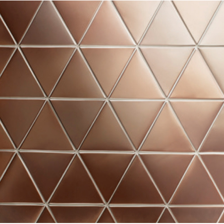 Carrelage triangle bronze brillant 18x15.90cm, natuctriangle bronze