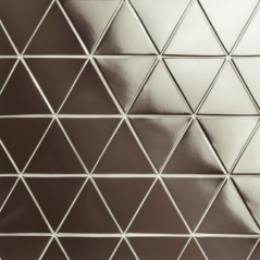 Carrelage triangle argent brillant 18x15.90cm, natuctriangle plata