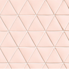Carrelage triangle rose satiné 18x15.90cm, natuctriangle rose dans la salle de bains