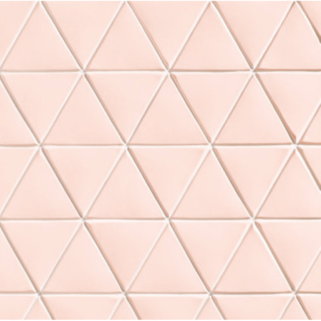 Carrelage triangle rose satiné 18x15.90cm, natuctriangle rose dans la salle de bains