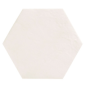 Carrelage hexagonal en grès cérame émaillé blanc mat 18x20.5cm, natucbellahexblanc