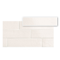 Carrelage imitation Zellige blanc brillant 7.5x30cm , natucbella blanc dans la salle de bain