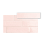 Carrelage imitation Zellige rose brillant 7.5x30cm , natucbella rose dans la salle de bain