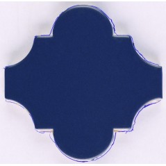 Carrelage arabesque provençal  bleu foncé mat 20x12.5cm et 10.5x6.5cm, natprovençal bleu