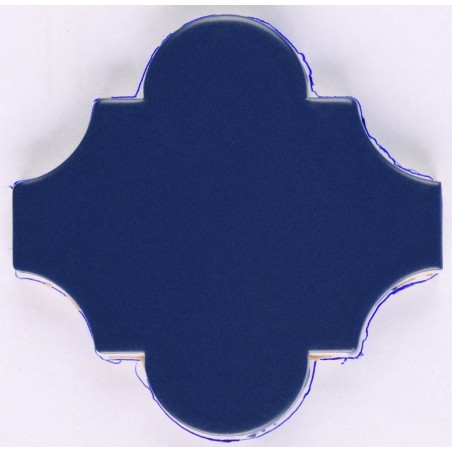 Carrelage arabesque provençal  bleu foncé mat 20x12.5cm et 10.5x6.5cm, natprovençal bleu