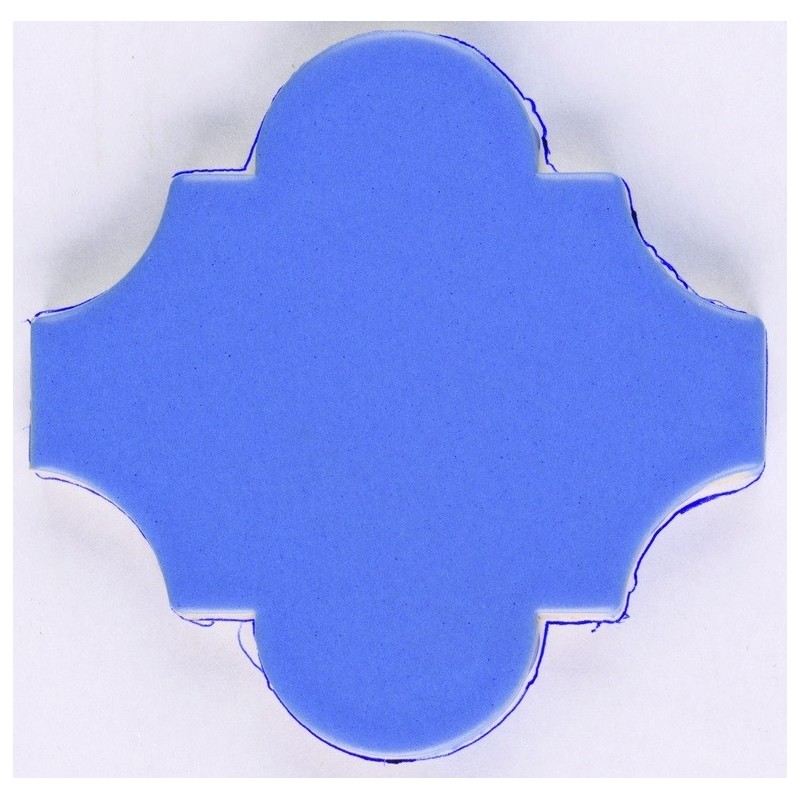 Carrelage arabesque provençal  bleu clair mat 20x12.5cm et 10.5x6.5cm, natucprovençal eau