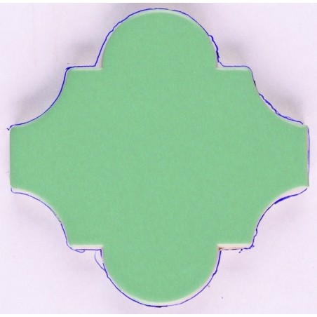 Carrelage arabesque provençal vert pomme mat 10.5x6.5cm, natprovençal pome