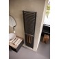 Sèche-serviette radiateur électrique design salle de bain vertical contemporain Antxpieno noir mat