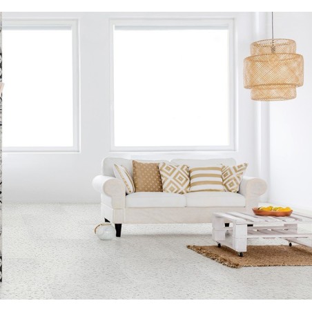 carrelage effet terrazzo et granito mat 60x60 cm rectifié,  marmette blanc