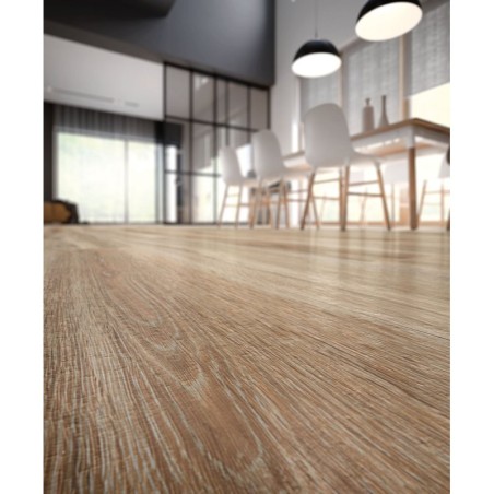 Carrelage parquet grande longueur moderne aspect bois brut, sol et mur, XXL 30x180cm rectifié, santabwood natural