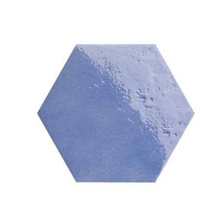 Carrelage bleu clair brillant, triangle, ou hexagonal, en grès cérame émaillé natmare napoles