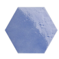 Carrelage bleu clair brillant, hexagonal, en grès cérame émaillé sol et mur natucmare napoles