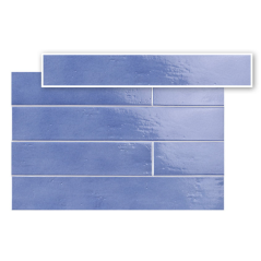 Carrelage bleu clair brillant, carré ou rectangulaire, sol et mur, en grès cérame émaillé natucmare napoles