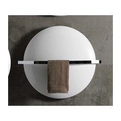 Sèche-serviette eau chaude rond design salle de bain avec la barre porte-serviettes Antsaturne de couleur