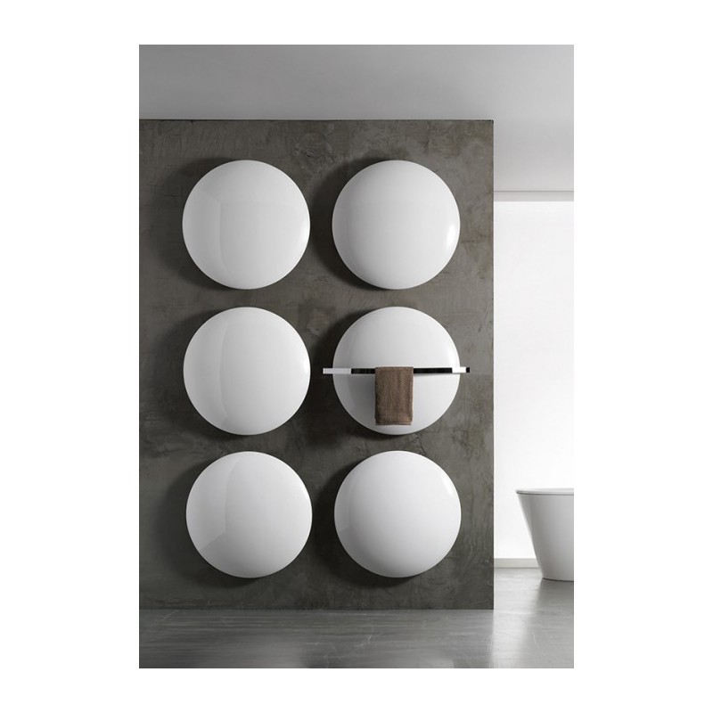 Radiateur eau chaude rond design contemporain sans la barre porte-serviettes Antxmoon de couleur