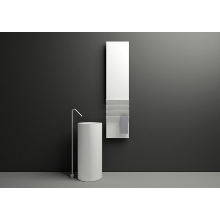 Sèche-serviette radiateur eau chaude vertical contemporain design AntflapsB 171x35cm de couleur