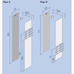 Sèche-serviette radiateur eau chaude contemporain vertical design AntflapsB  201x35cm de couleur