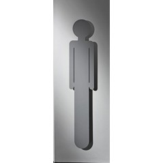 Sèche-serviette radiateur électrique design vertical salle de bain Antoreste silhouette homme noir mat 172x34cm