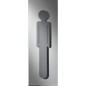 Sèche-serviette radiateur électrique design vertical Antxoreste silhouette homme noir mat ou brillant 172x34cm