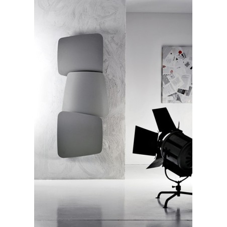 Sèche-serviette radiateur eau chaude design contemporain Antscudi V vertical gris mat 72x173cm