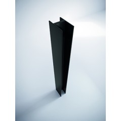 Sèche-serviette radiateur eau chaude contemporain design noir mat 170x14.1cm anttower