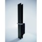 Sèche-serviette radiateur eau chaude contemporain design noir mat 170x14.1cm antxtower