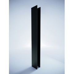 Sèche-serviette radiateur eau chaude contemporain design noir mat 170x14.1cm anttower