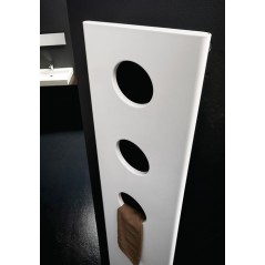 Sèche-serviette radiateur design eau chaude blanc mat 203x39.8cm antreo V vertical