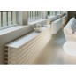 Radiateur eau chaude design horizontal moderne blanc mat antxTTO