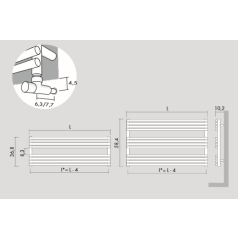 Sèche-serviettes radiateur eau chaude design beige mat antBDO25