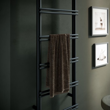 Sèche-serviette radiateur eau chaude design AntxV8 noir mat