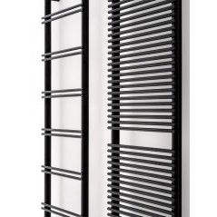 Sèche-serviette radiateur eau chaude vertical moderne design Antpieno noir mat