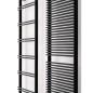 Sèche-serviette radiateur eau chaude vertical moderne design Antxpieno noir mat