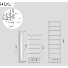 Sèche-serviette radiateur eau chaude design AntV8 noir mat