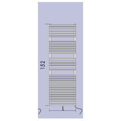 Sèche-serviette radiateur électrique design salle de bain contemporain Anttrimbath 152x40cm 700w