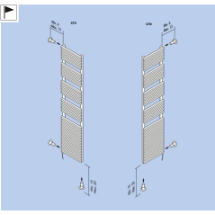 Sèche-serviette radiateur électrique design salle de bain contemporain AntBD25S 152x40cm 700w