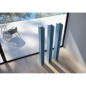 Sèche-serviette radiateur eau chaude bleu clair mat 170x14.1cm design contemporain antxtower