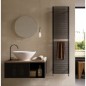 Sèche-serviette radiateur électrique design salle de bain vertical contemporain Antxpieno noir mat