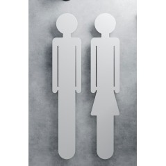 Sèche-serviette radiateur électrique design salle de bain silhouette homme Antoreste blanc mat 172x34cm
