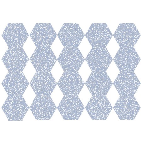 Carrelage hexagonal imitation granito 25x22x0.9cm, D venezia cielo