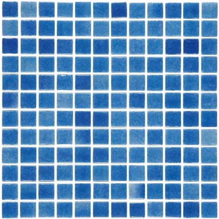 Emaux de verre piscine bleu foncé mosaique salle de bain moxbr-2004 antidérapant 2.5x2.5x0.4 cm sur trame.