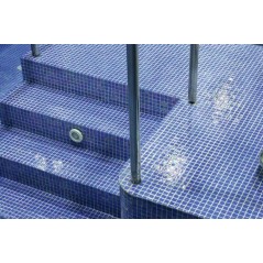 Emaux de verre bleu aspect métal piscine mosaique salle de bain acquaris narciso 2.5x2.5cm mox