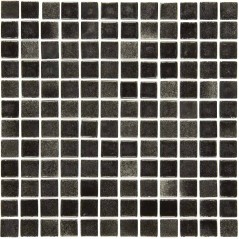 Emaux de verre piscine noir nuancé  mosaique salle de bain moxbr-9001 2.5x2.5x0.4cm sur trame.