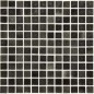 Emaux de verre piscine noir nuancé  mosaique salle de bain moxbr-9001 2.5x2.5x0.4cm sur trame.