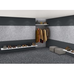 CCarrelage D murano noir imitation terrazzo et granito 50x50cm