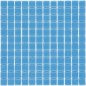 Emaux de verre bleu clair piscine mosaique salle de bain moxmc-203 2.5x2.5 cm sur trame.
