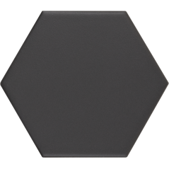 Carrelage hexagonal, petite tomette noir mat , 11.6x10.1cm eqxmatika black sol et mur R10