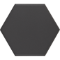 Carrelage hexagonal, petite tomette noir mat , 11.6x10.1cm eqxmatika black sol et mur R10