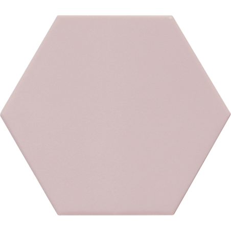 Carrelage hexagonal, petite tomette rose mat , 11.6x10.1cm eqxmatika rose sol et mur